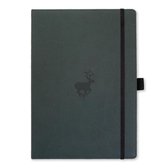 Dingbats A4+ Wildlife Green Deer Notebook - Dotted