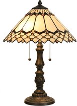 Tafellamp Tiffany ø 40*55 cm E27/max 2*60W Meerkleurig | 5LL-5978 | Clayre & Eef