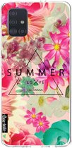 Casetastic Samsung Galaxy A51 (2020) Hoesje - Softcover Hoesje met Design - Summer Love Flowers Print