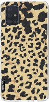Casetastic Samsung Galaxy A51 (2020) Hoesje - Softcover Hoesje met Design - Leopard Print Sand Print