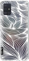 Casetastic Samsung Galaxy A51 (2020) Hoesje - Softcover Hoesje met Design - Wavy Outlines Print