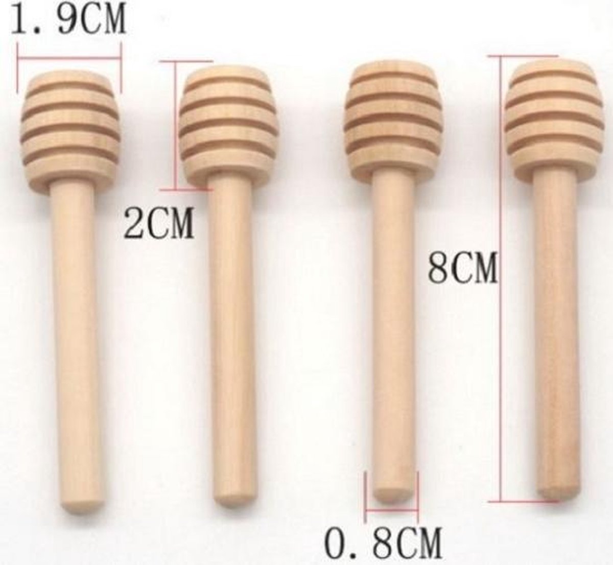 Honing lepel - Dipper - Hout - Honeydripper - Keukengerei - Ontbijt - Hout - 8 cm