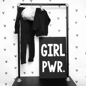 Tekstbord kinderkamer girl pwer-meisjes kinderkamer-60x40 cm lxb