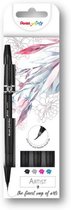 Pentel - Brush Sign Artist Pen - 4 Kleuren Z/R/G/LB
