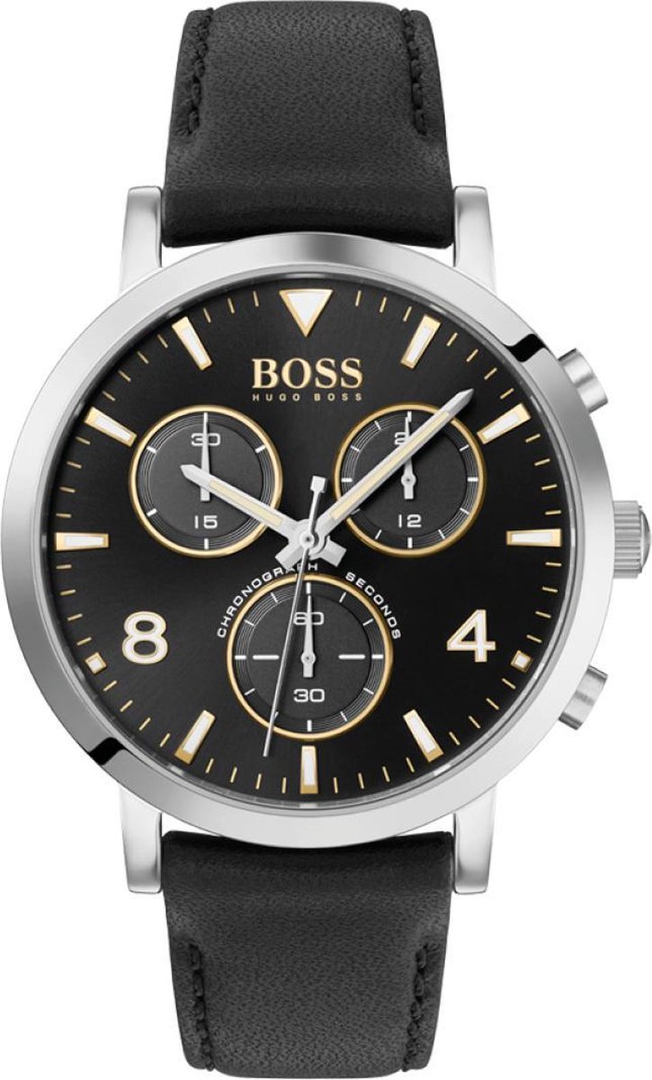 Hugo Boss Spirit 1513766 Horloge - Leer - Zwart - Ø 42 mm
