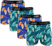 J&C Underwear heren boxershorts | Promopakket IJsvogel | MAAT S | 4-pack