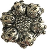 Petra's Sieradenwereld - Broche metaal rond bewerkt (173)