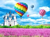Hobbycave® Schilderen Op Nummer Volwassenen En Kinderen - Paint By Number - 40x50cm - Kasteel Luchtballon