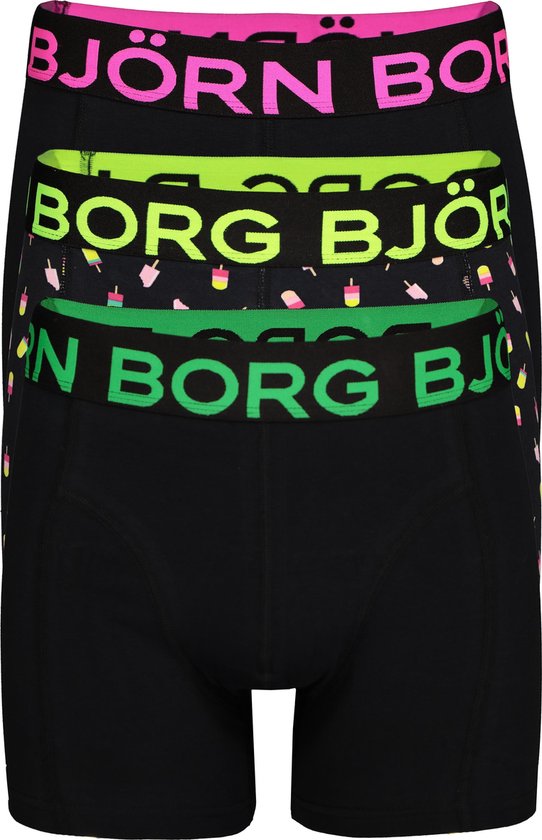 Doen zien Tijdens ~ Bjorn Borg Cotton boxershorts - 3-pack - ijsjes print en zwart - Maat M |  bol.com