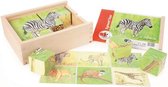 Egmont Toys Houten kubuspuzzel 12 blokken Afrika. 3+