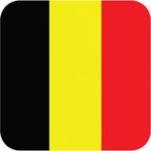 60x Bierviltjes Belgische vlag vierkant - Belgie feestartikelen - Landen decoratie