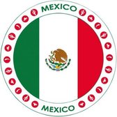 75x Bierviltjes Mexico thema print - Onderzetters Mexicaanse vlag - Landen decoratie feestartikelen