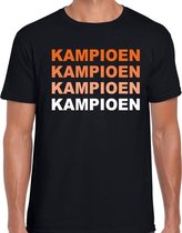 Supporter kampioen t-shirt zwart voor heren - Holland / EK - WK / sport supporter shirt  / tekst shirt L