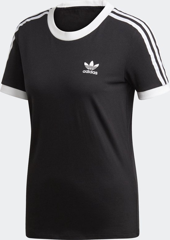 adidas 3 STR TEE Dames Sportshirt - Black - Maat 32 | bol.com