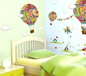 Kleurrijke luchtballonnen Muursticker voor kinderkamer