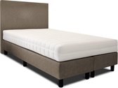 Boxspring Flanny Twijfelaar Budget compleet, merk Olympic Life, 120 x 200 cm, bruin