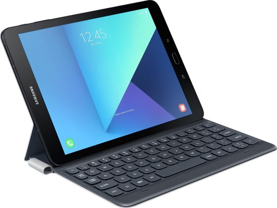 Book Cover Keyboard Samsung Galaxy Tab S3 tablettoetsenbord - 9.7 inch - QWERTY - Zwart/Zilver