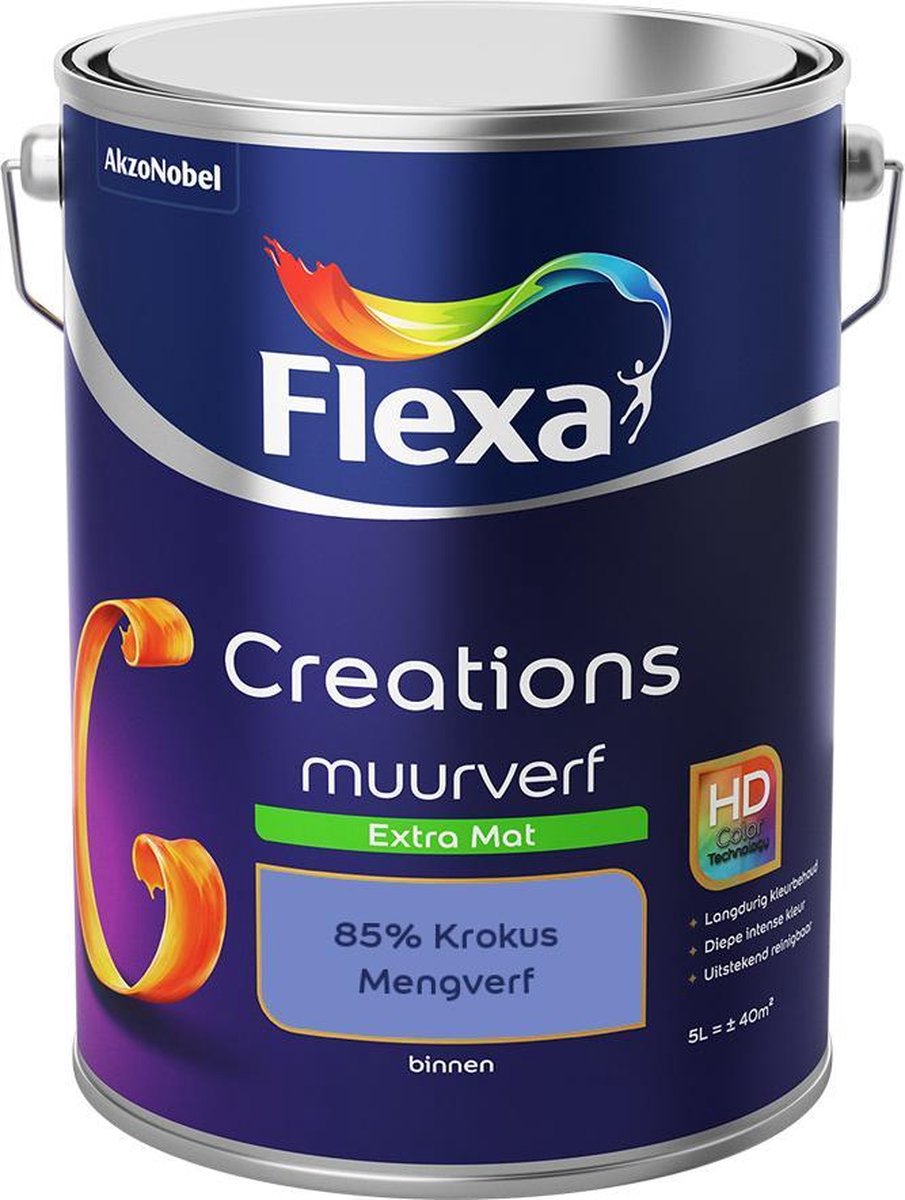Flexa Creations Muurverf - Extra Mat - Mengkleuren Collectie - 85% Krokus - 5 liter