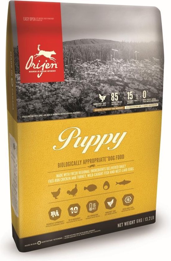 Orijen Whole Prey Puppy - Kip & Kalkoen - Hondenvoer - 2 kg
