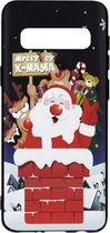ADEL Siliconen Back Cover Softcase Hoesje Geschikt voor Samsung Galaxy S10e - Kerstmis Kerstman