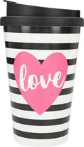 Depesche Drinkbeker To-Go Love Black&White