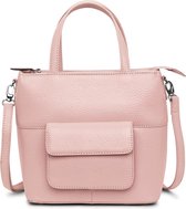 Pia Ries 605-16 Handtas met lange schouderriem - Pastel Roze