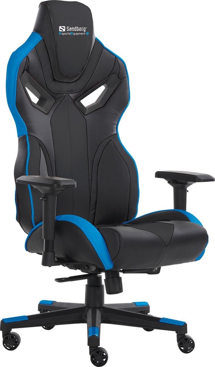 Sandberg Voodoo Gaming Chair Black/Blue PC-gamestoel Gecapitonneerde zitting