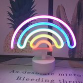 Neon Lamp Regenboog. Neon Nachtlamp Rainbow. Mooie sfeerlamp / tafelnachtlamp voor kind of volwassen.
