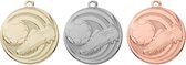 Medaille in goud,zilver en brons. Prijs per 100 stuks inclusief halslint.