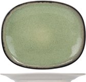 Cosy en Trendy Fez Green Dinerborden - Ovaal - 24x31cm - Aardewerk - (Set van 6) En Yourkitchen E-kookboek - Heerlijke Smulrecepten
