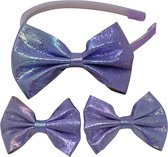 Jessidress® Setje Haarelastieken met Haarspelden en Haarbanden Haar accessoires Haarclips Haar elastieken - Blauw