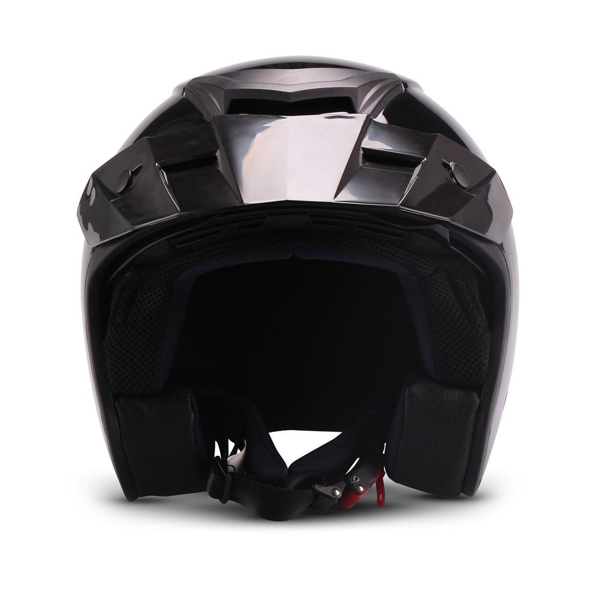 Moto S78 Shiny zwart JetHelm scooter motor, dameshelm, heren helm XL 61