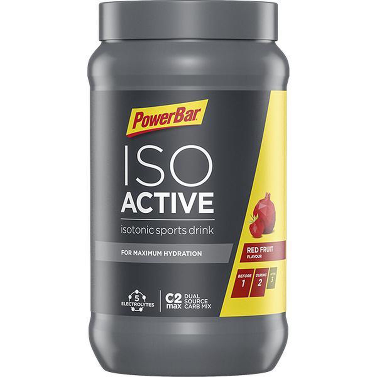 Goedkoopste Powerbar sportdrank | Iso Active | Red Fruit | 600 gram - 9 liter