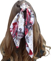 Jessidress Scrunchie met Sjaal Haar Elastiek met print - Rood
