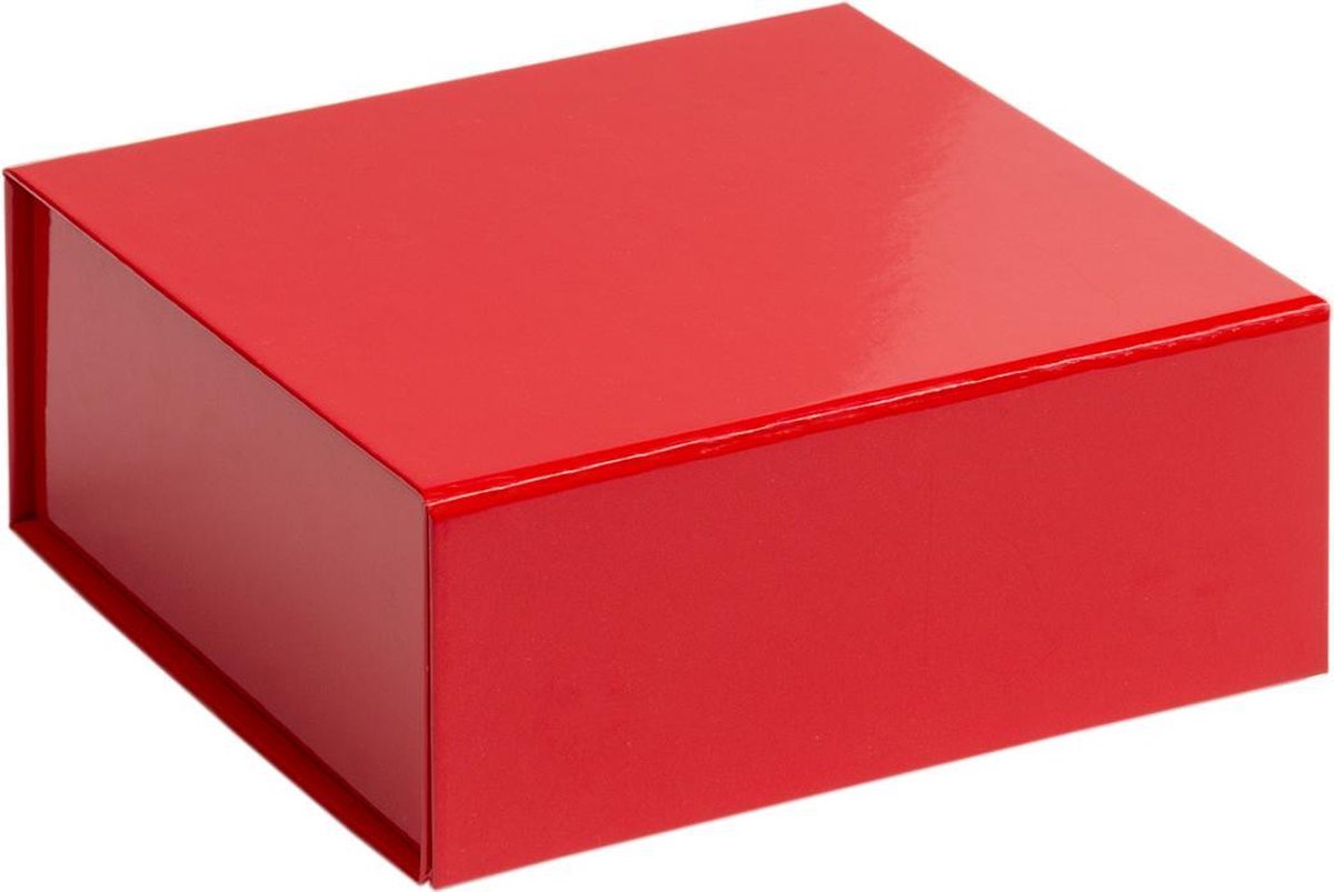 Geschenkdoos opbergdoos ROOD, 14x14,5x5,7cm (5 stuks)