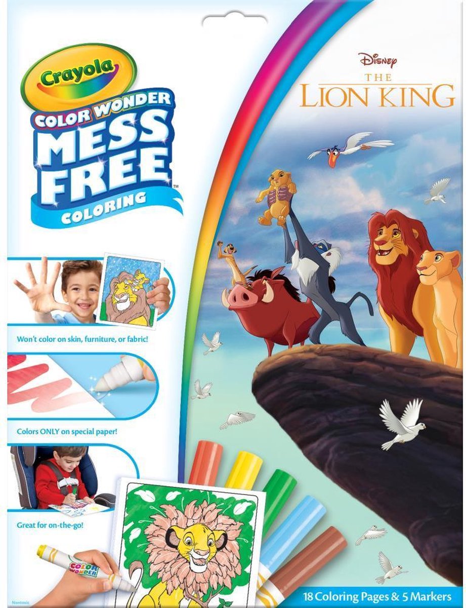 Bol Com Crayola Color Wonder Kleurplaten En Stiften Lion King