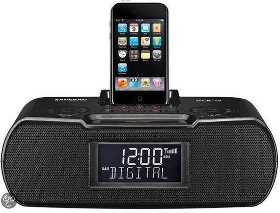 Radio portable Sangean DCR-10 - Station d'accueil pour iPod avec tuner DAB  - Zwart | bol.com