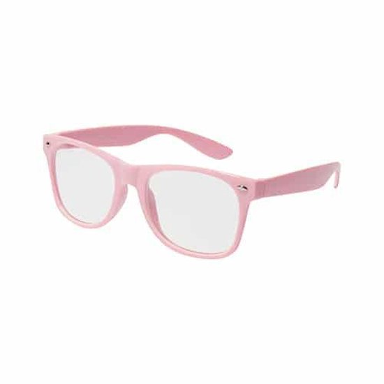 Freaky Glasses® - nerdbril - bril zonder sterkte - retrobril - nepbril - roze - Freaky Glasses