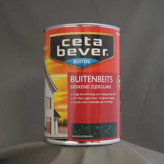 CetaBever Dekkende Buitenbeits 1,25 L 654 Woudgroen bol