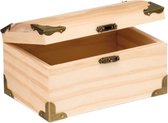 Boîte en bois couvercle rond 18 x 12,5 cm - Matériel de loisir / artisanat - Boîtes en bois - Coffres au trésor / coffres à jouets - Boîtes de peinture et de décoration