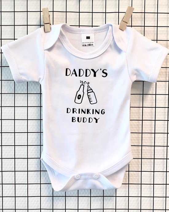 ticket Gelukkig Succesvol Baby romper met tekst | Daddy's drinking buddy | Kraamcadeau |  Geboortecadeau |... | bol.com