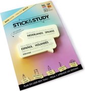 Stick and Study - Spaans leren met sticky notes! - 50 vel - NEDERLANDS / SPAANS - Basis editie -