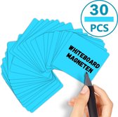 AWEMOZ® Scrum Magneten - 30 stuks - Voor Whiteboard, Magneetbord, Memobord of Magnetisch Tekenbord – Herschrijfbare magneten - Post It Notes – Kanban - 7,5 x 7,5 cm - Blauw