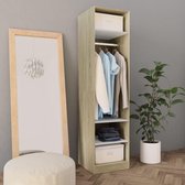 Kledingkast Garderobe Wit Bruin (Incl LW Anti Kras Vilt) / kleding garderobe kast / Klerenkast garderobe / Kleding kast