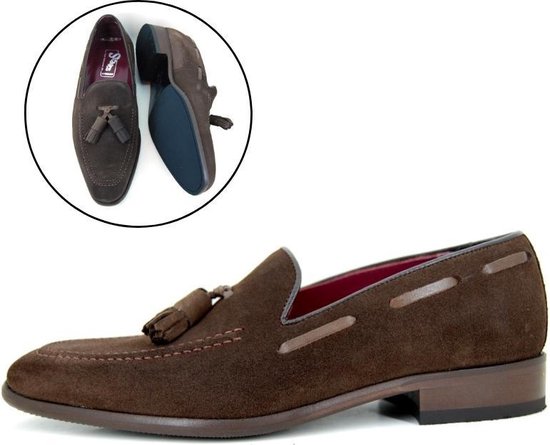 Handmade Luxury Men's Suede Leather Loafers Slip-ons. Schoenen Herenschoenen Loafers & Instappers 