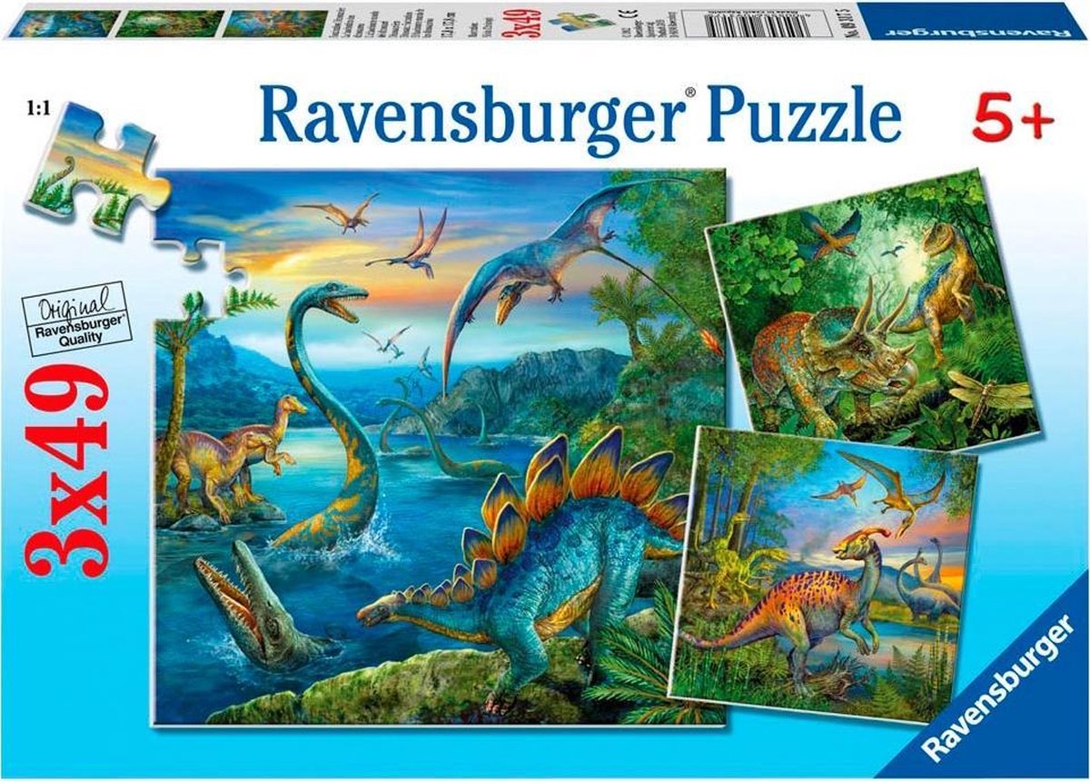 Ravensburger DinosauriÃ«rs - 3x49 stukjes - kinderpuzzel — afbeelding 10