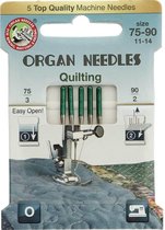 Organ naaimachinenaalden quilting dikte 3 x 75 - 2 x 90