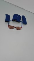 Leuk setje leesbrillen, donker blauw. 4 stuks.