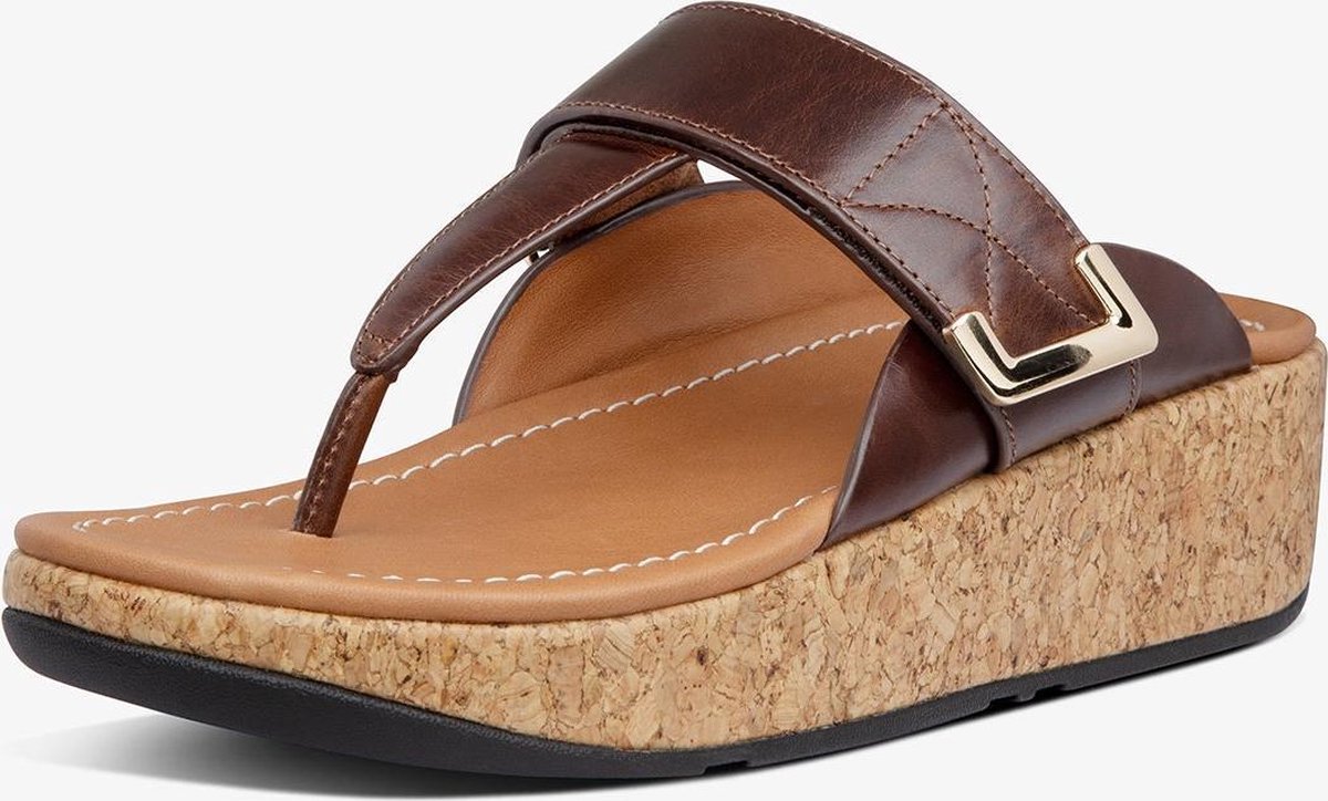 Bewijs knuffel tv station FitFlop™ Remi Adjustable Toe-Thongs Leather Chocolate Brown - Maat 40 |  bol.com