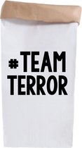 Opbergzak kinderkamer-Paperbag kids #team terror-60x30cm​